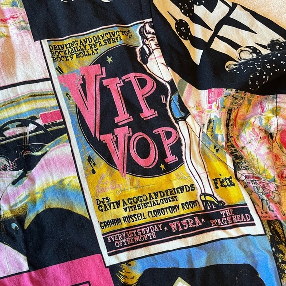 Guess Las Vegas Vintage Graphic Men's Button Down Short Sleeve Shirt, XL - Picture 4 of 12